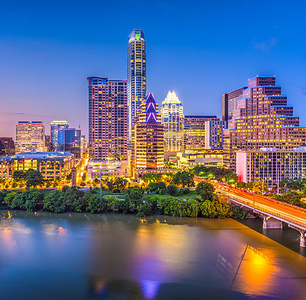 beautiful view of Downtown Skyline Austin, Texas
